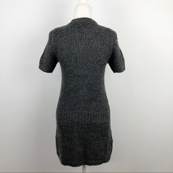 BCBGMaxzria Gray Wool Alpaca Blend Knit Sweater Dress Small - Picture 8 of 16